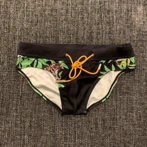 2eros bikini swimsuit. Size S. Black/tiger/ jungle print.